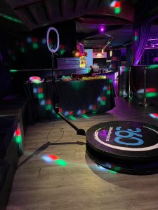 360 video booth in Bolton with props