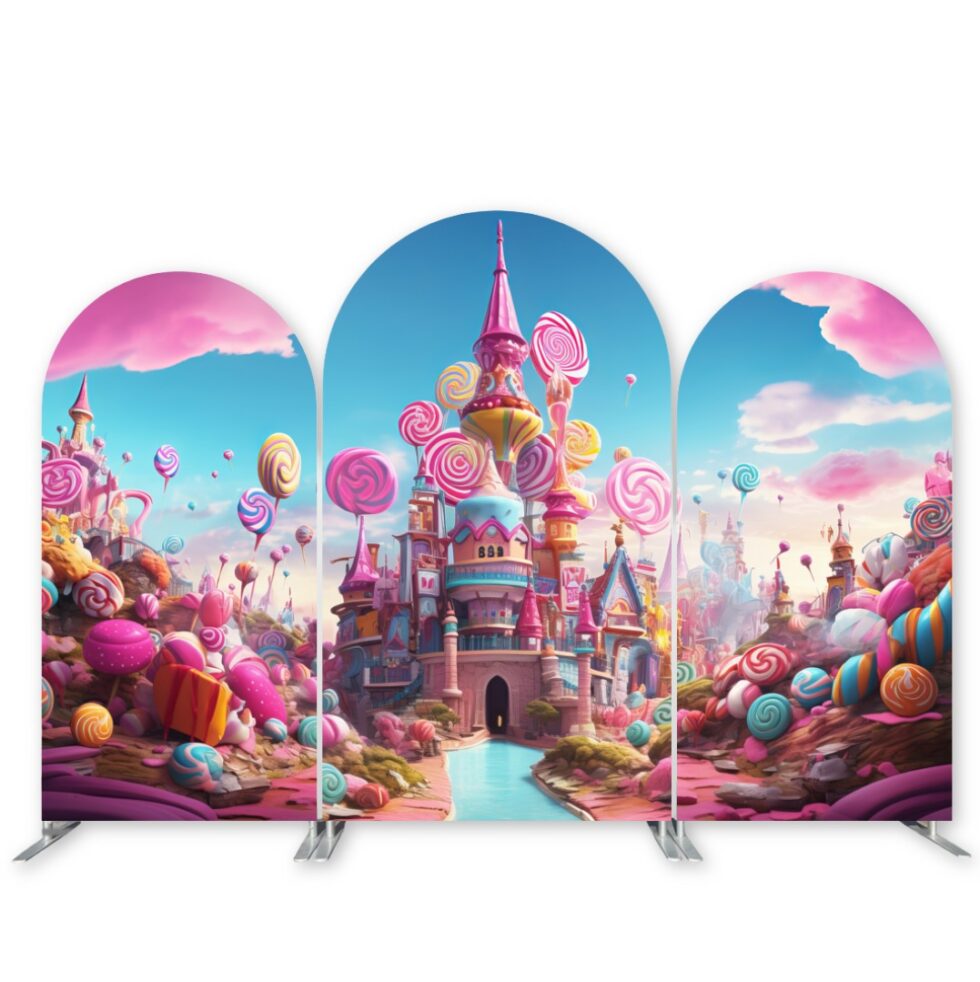 Candy wonderland themed backdrop in Fergus

